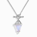 Triangle Moonstone Necklace