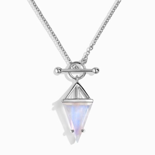 Triangle Moonstone Necklace