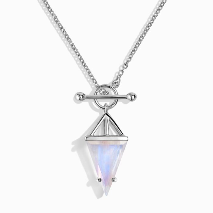 Triangle Moonstone Necklace