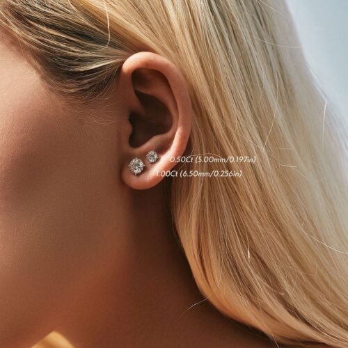 moissanite earring