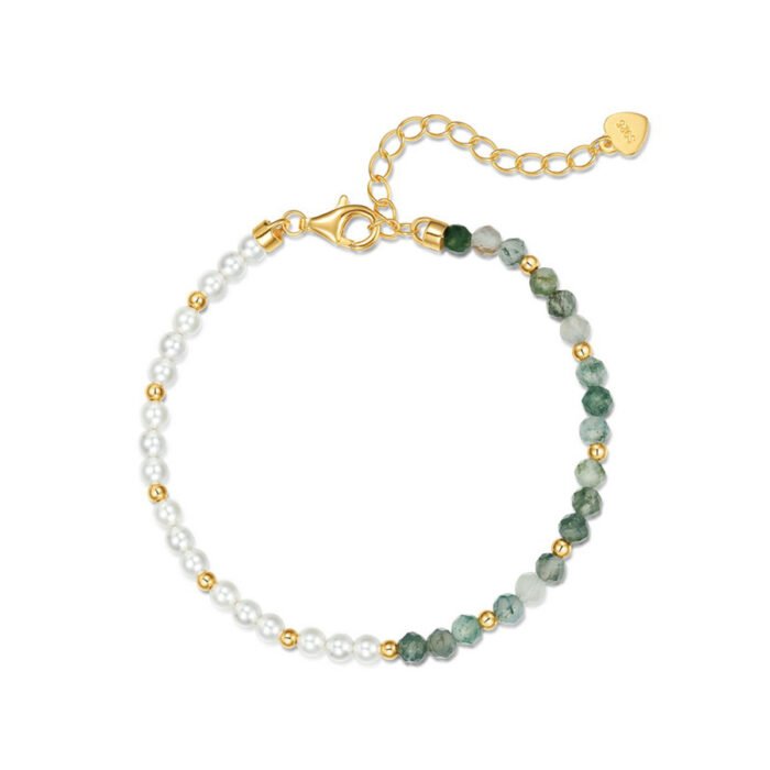 moss agate bracelet