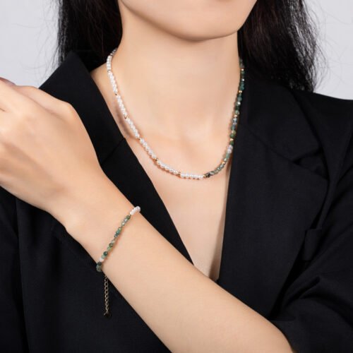 moss agate bracelet