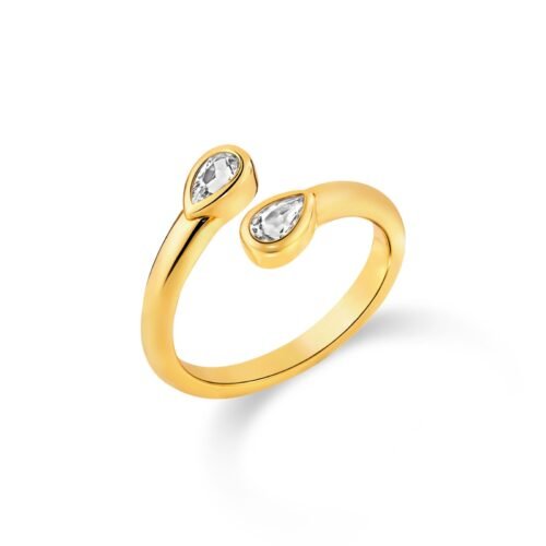 gold teardrop ring