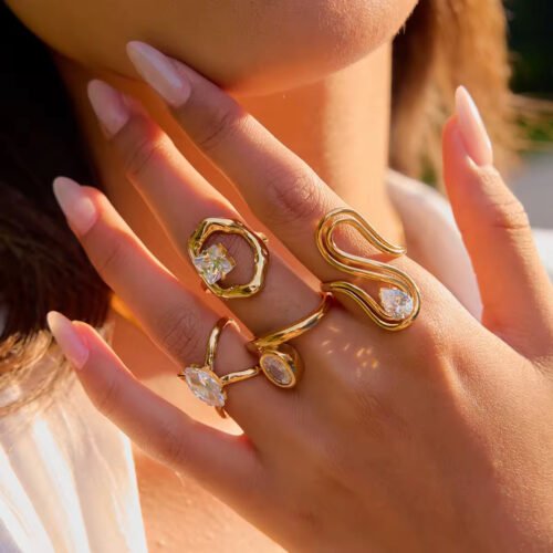 Circle Gemstone Ring