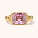 pink zirconia ring