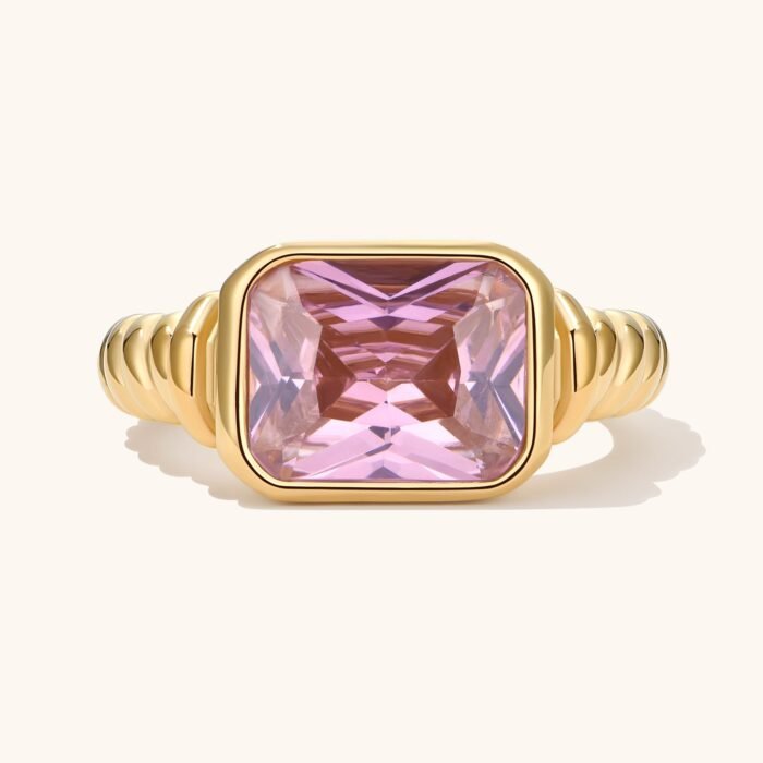 pink zirconia ring