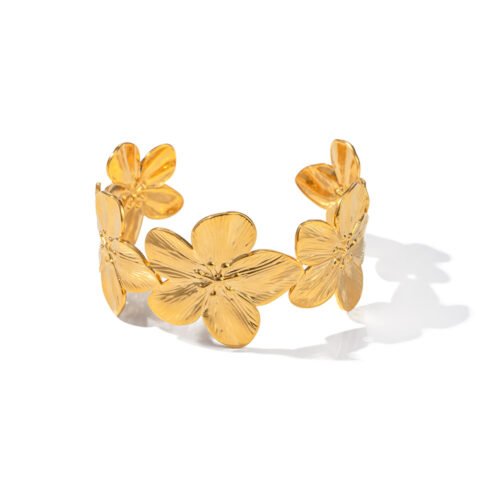 flower cuff bracelet