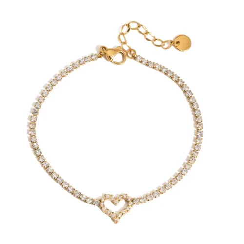 Zirconia Heart Bracelet
