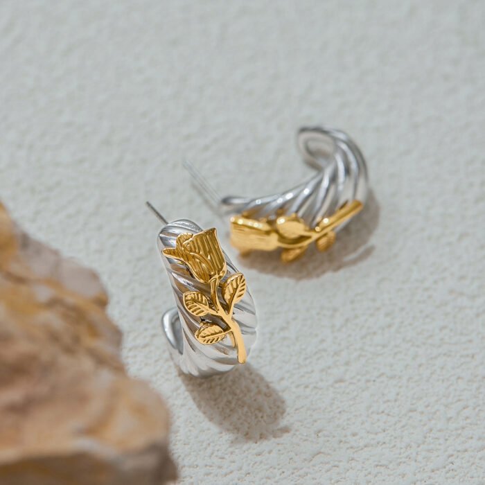 rose ear hoop