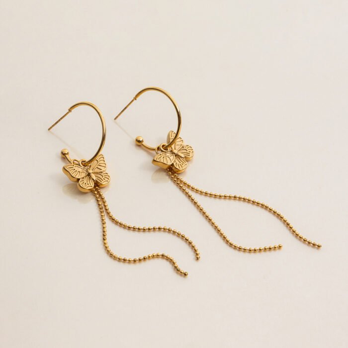 Butterfly Hoop Earrings