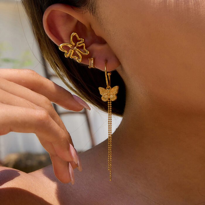 Butterfly Hoop Earrings