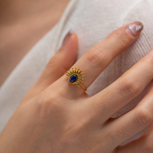 lapis open ring
