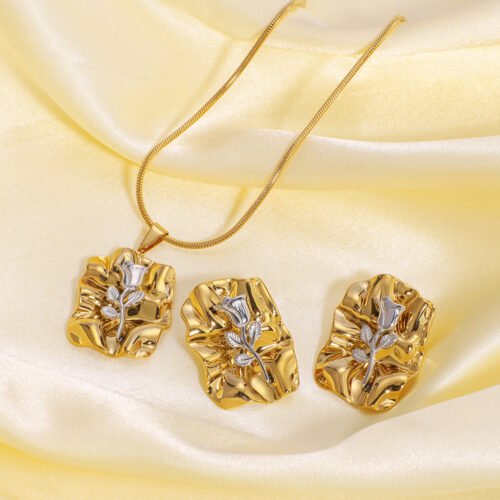 Rose Flower Jewelry Set