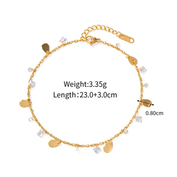 Crystal Tassel Anklet