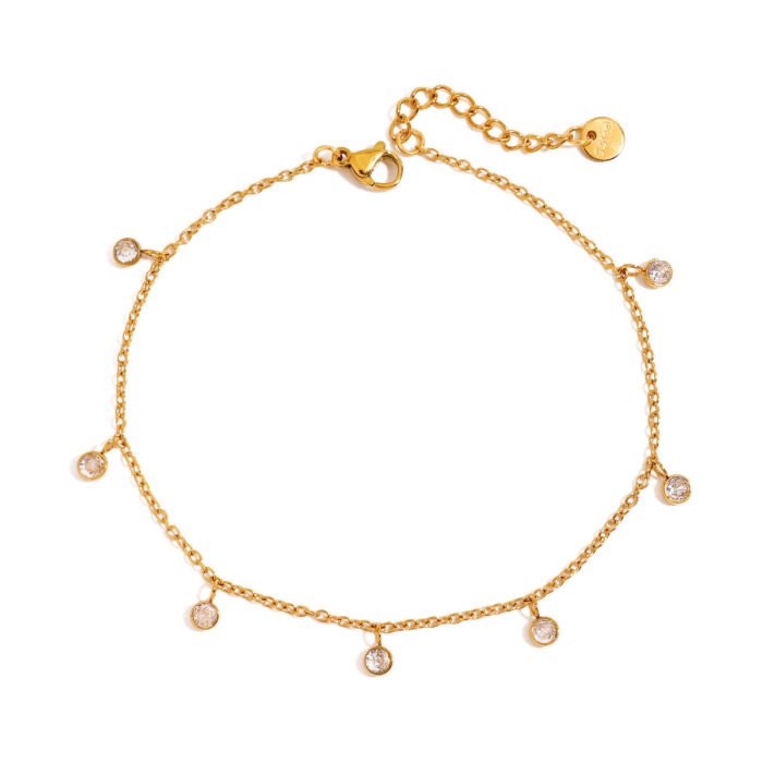 Zircon Dangle Anklet