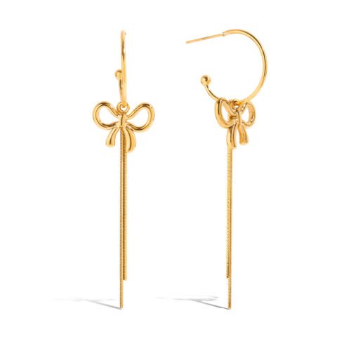 Bow Hoop Earrings