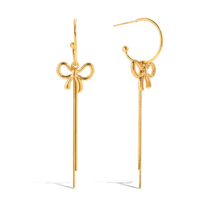 Bow Hoop Earrings
