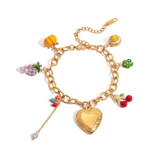 Open Heart Locket Bracelet