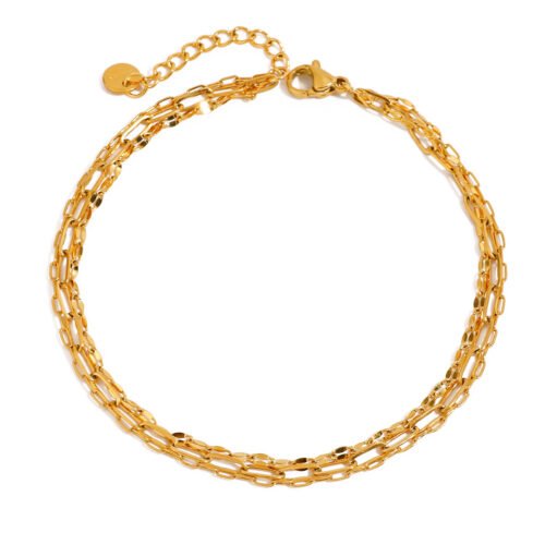 Triple Chain Anklet