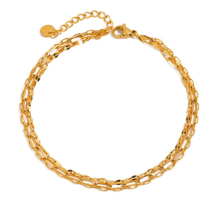 Triple Chain Anklet