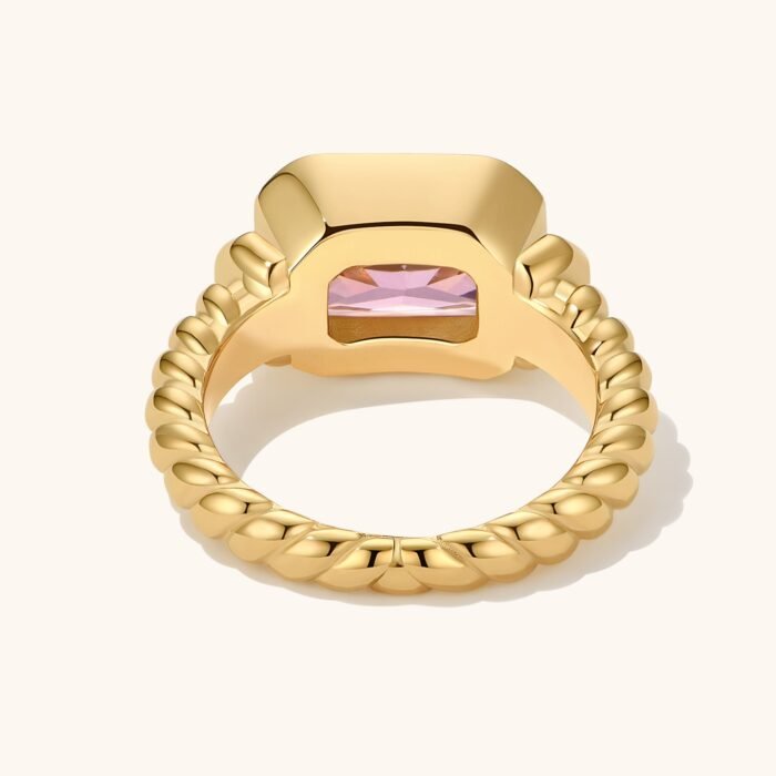 pink zirconia ring