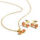 Cherry Necklace and Earrings Set