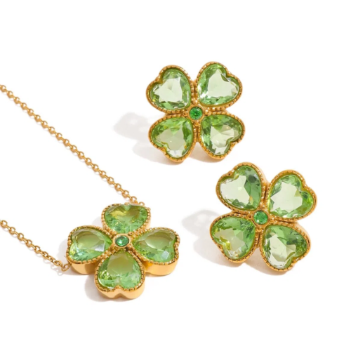 Clover Necklace & earrings