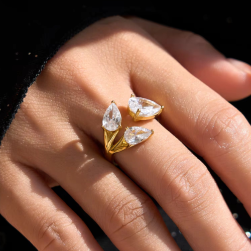 Trinity Pear Ring