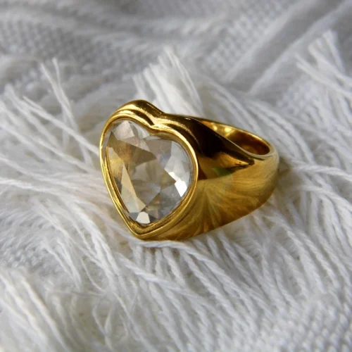 Clear Heart Ring
