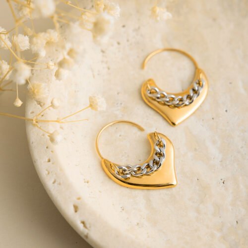 Heart Hoop Earrings