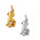 18K Gold Cute Dog charm