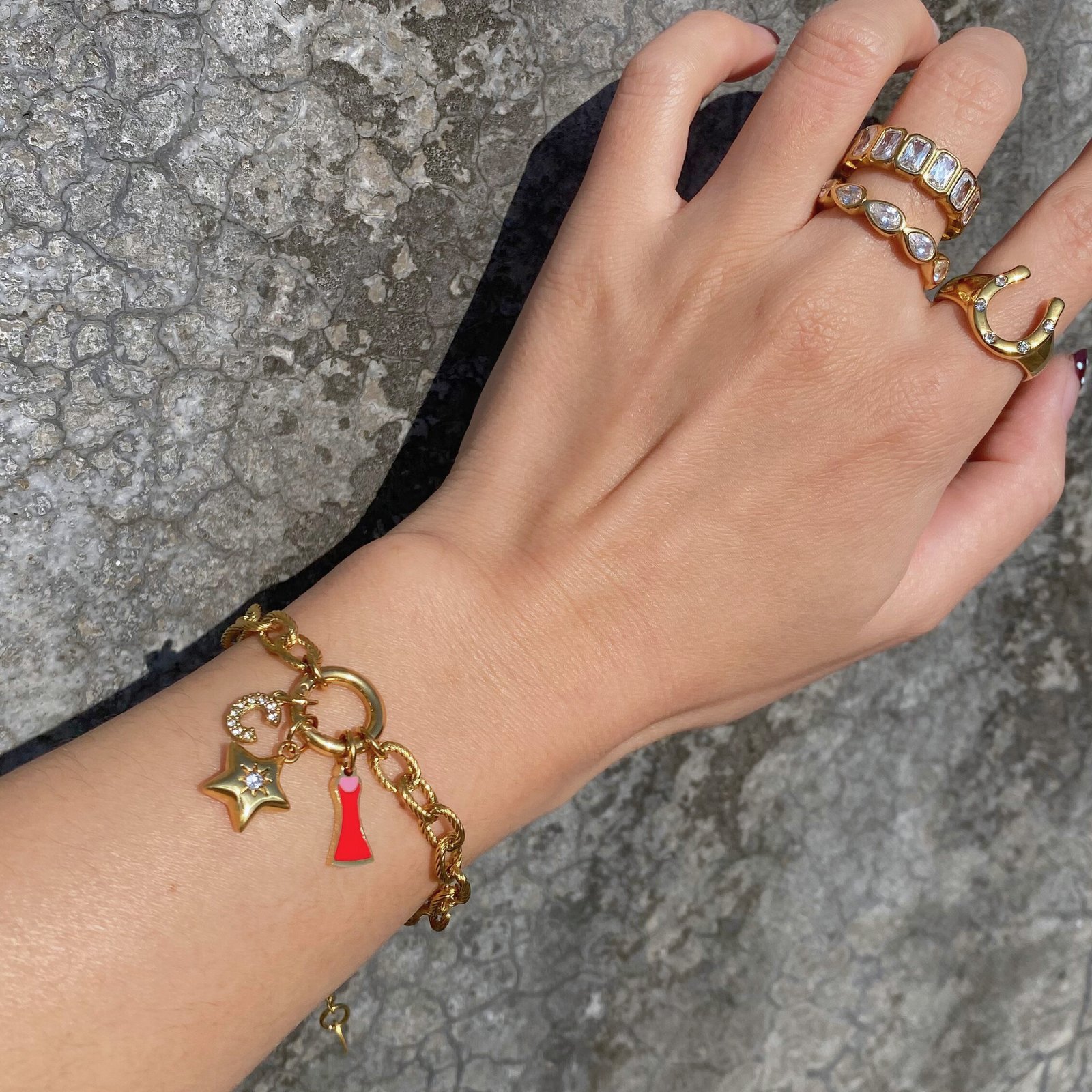 Initial Charm Bracelet