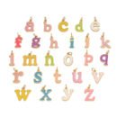 Personalized jewelry featuring Custom Enamel Letter Charms on gold-plated chain
