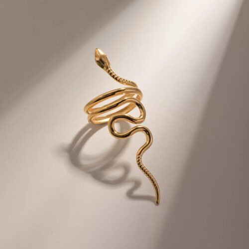 Gold Snake Ring for Women