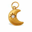 CZ Moon Charm with Star