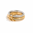 gold and silver two ring stacking set