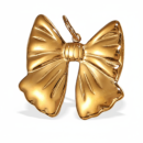 Stainless Steel Ribbon Bow Charm