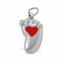 Silver Baby Foot Charm