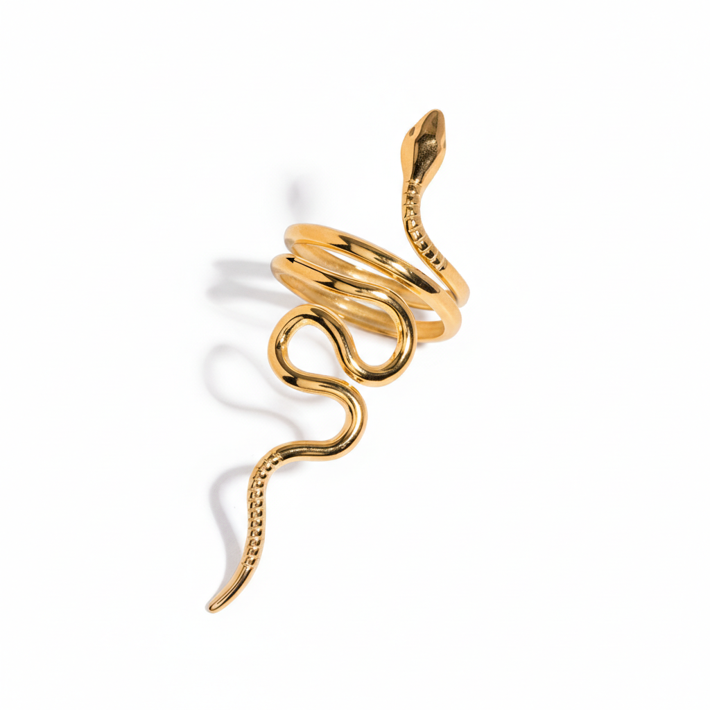 Gold Snake Ring for Women