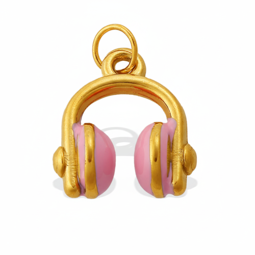 Pink Headphone Charm