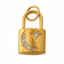 Tarnish Free Gold Lock Charm