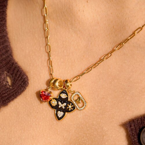 Lucky Charm Cluster Necklace