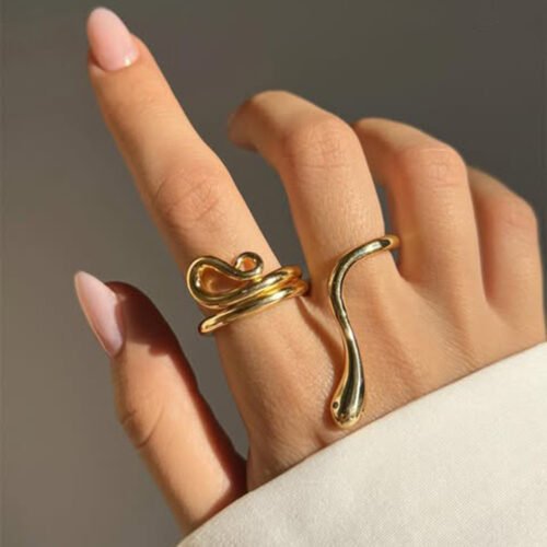 18K Gold Snake Ring