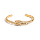 18K Gold Snake Bangle