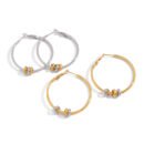 Mixed Metal Hoop Earrings