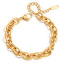 Large oval link gold chain