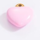 Pink Macaron Heart Charm