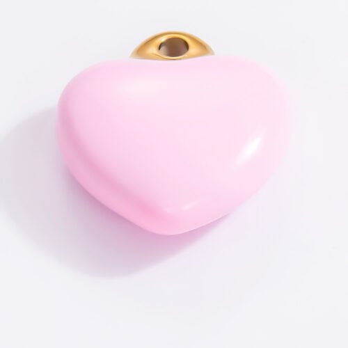Pink Macaron Heart Charm