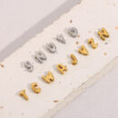 Slider bubble letter charms in gold and silver for custom jewelry making
