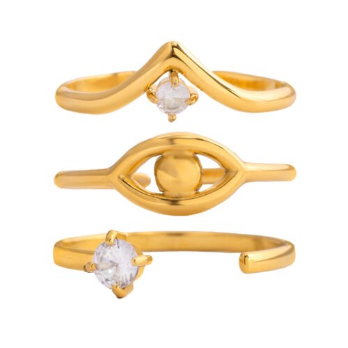 Evil Eye Stackable Ring Set